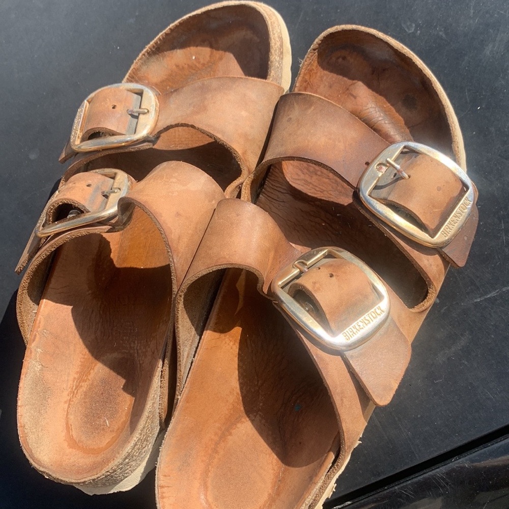 Birkenstock Big Buckle Leather Cognac 39 N